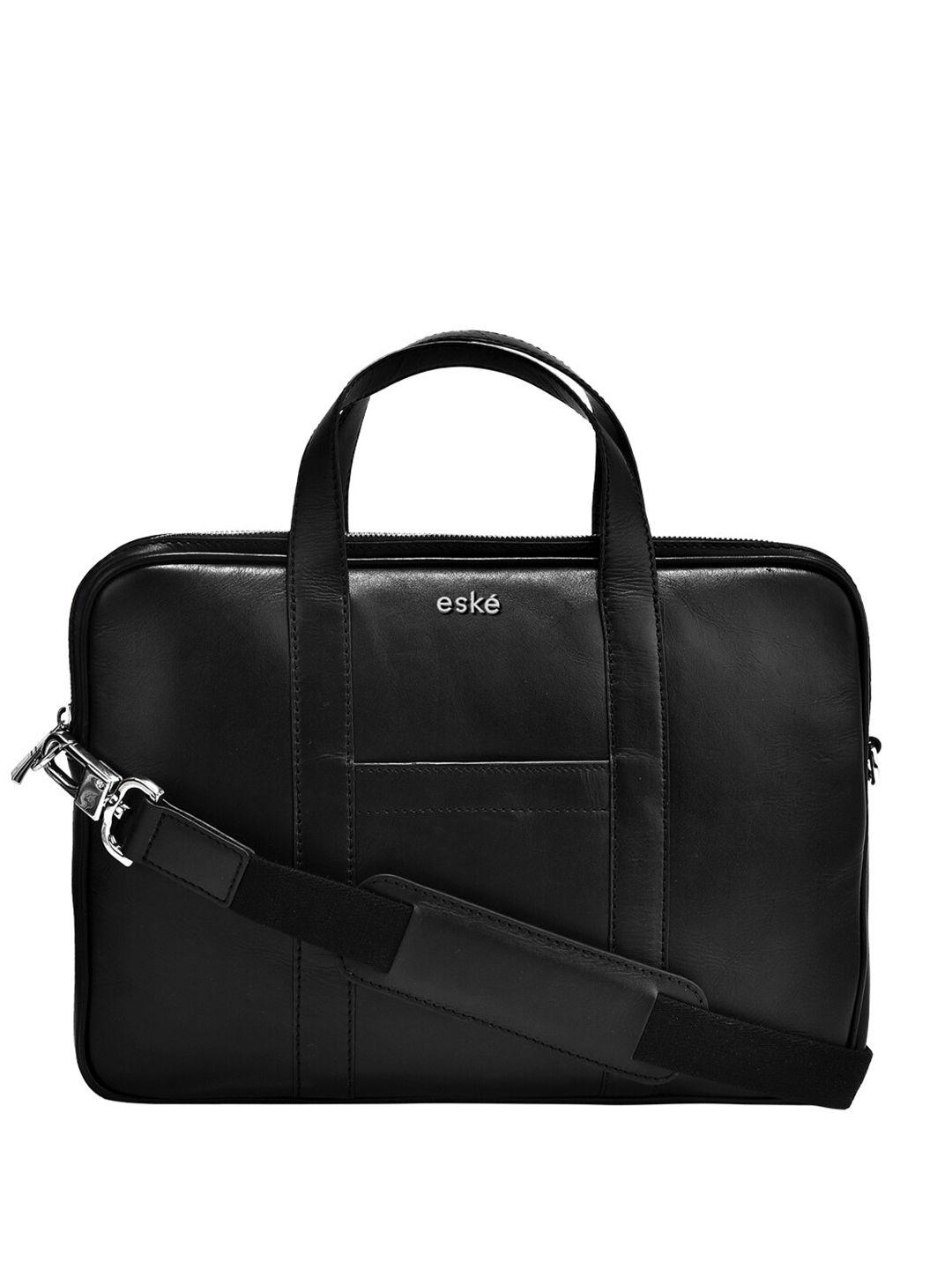 eske unisex leather laptop bag