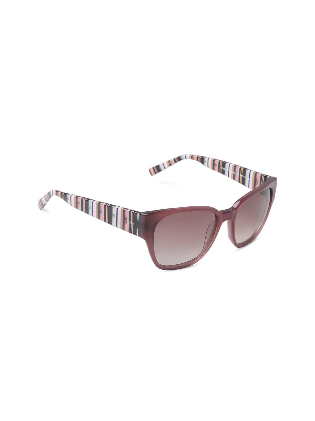 esprit women pink lens & brown uv protected lens wayfarer sunglasses et40000-54-577