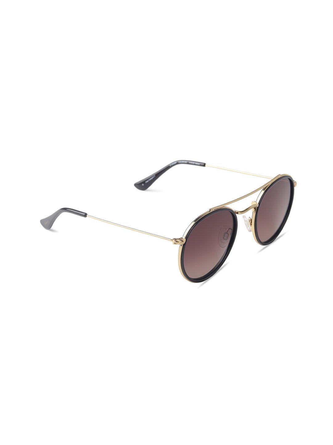 esprit women brown lens & golden browline sunglasses with polarised lens et39099p-51-535