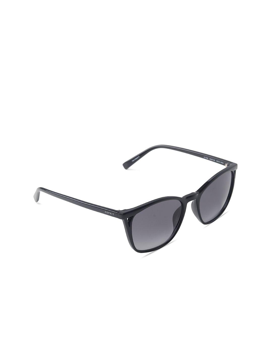 esprit women grey lens & black rectangle sunglasses with uv protected lens et17986-54-538