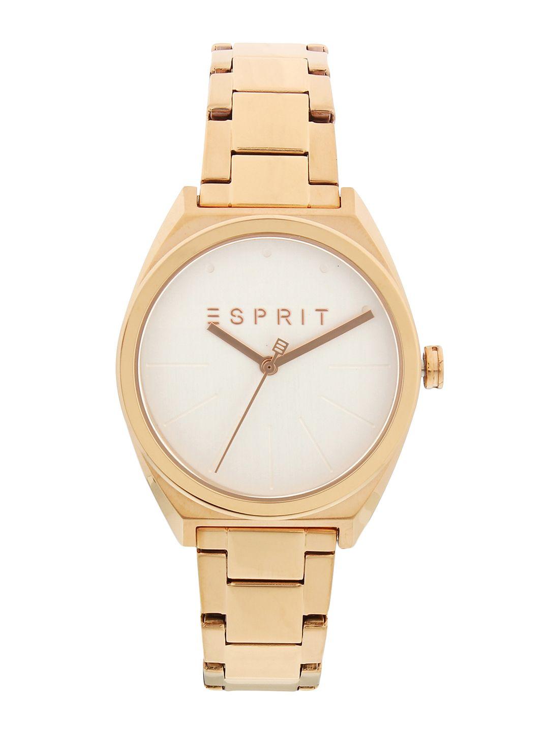 esprit women silver-toned analogue watch es1l056m0065