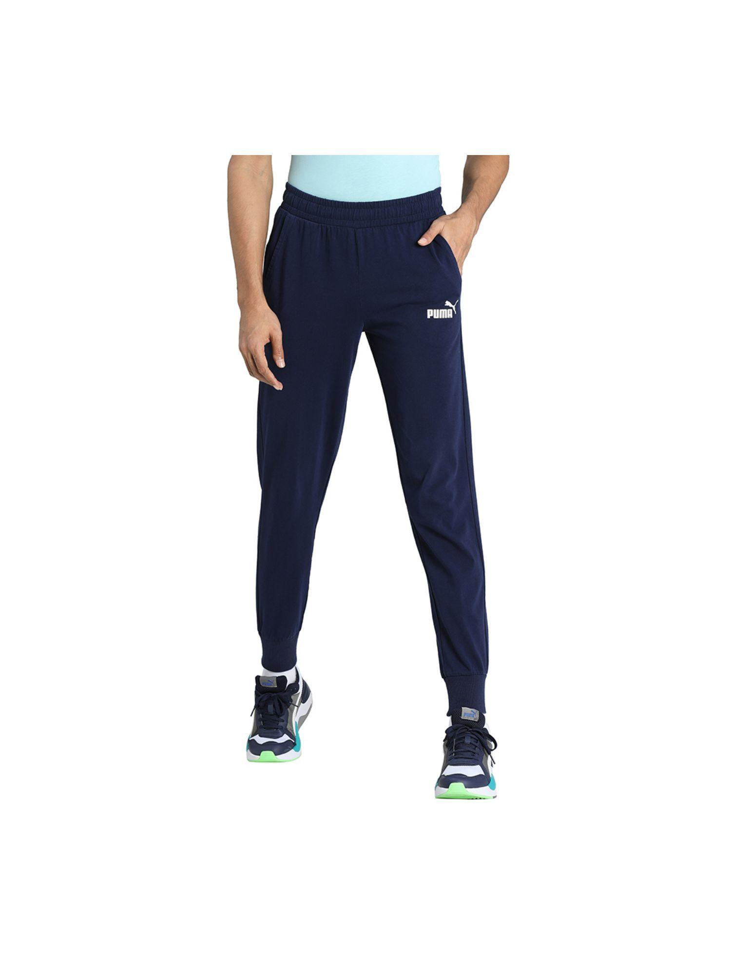 ess jersey mens blue sweatpants