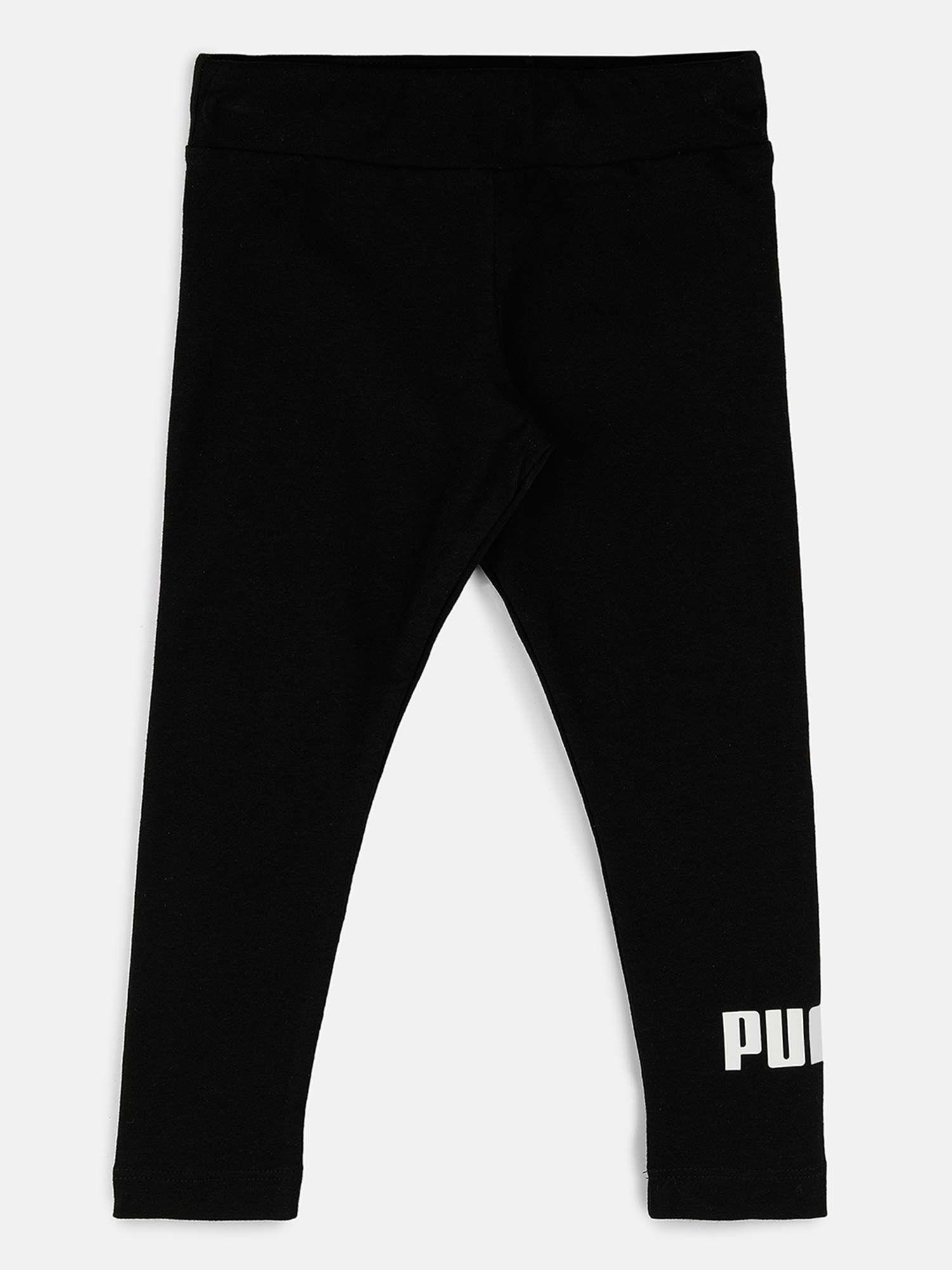 ess logo girls black leggings