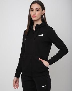 ess small logo basics full-zip hoodie fl