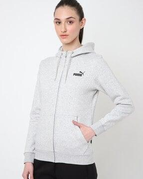 ess small logo basics full-zip hoodie fl