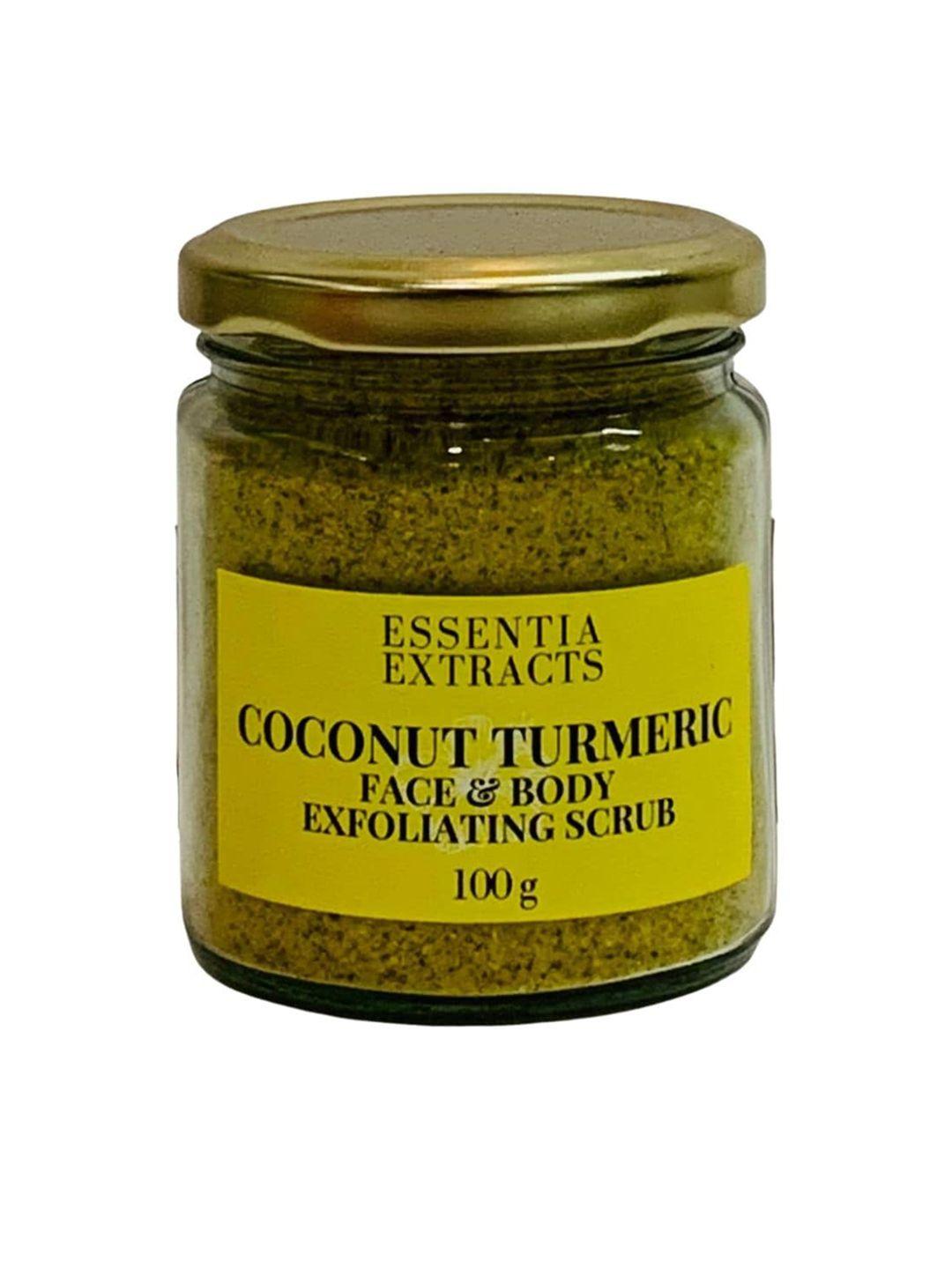 essentia extracts coconut turmeric face & body exfoliating scrub-100g