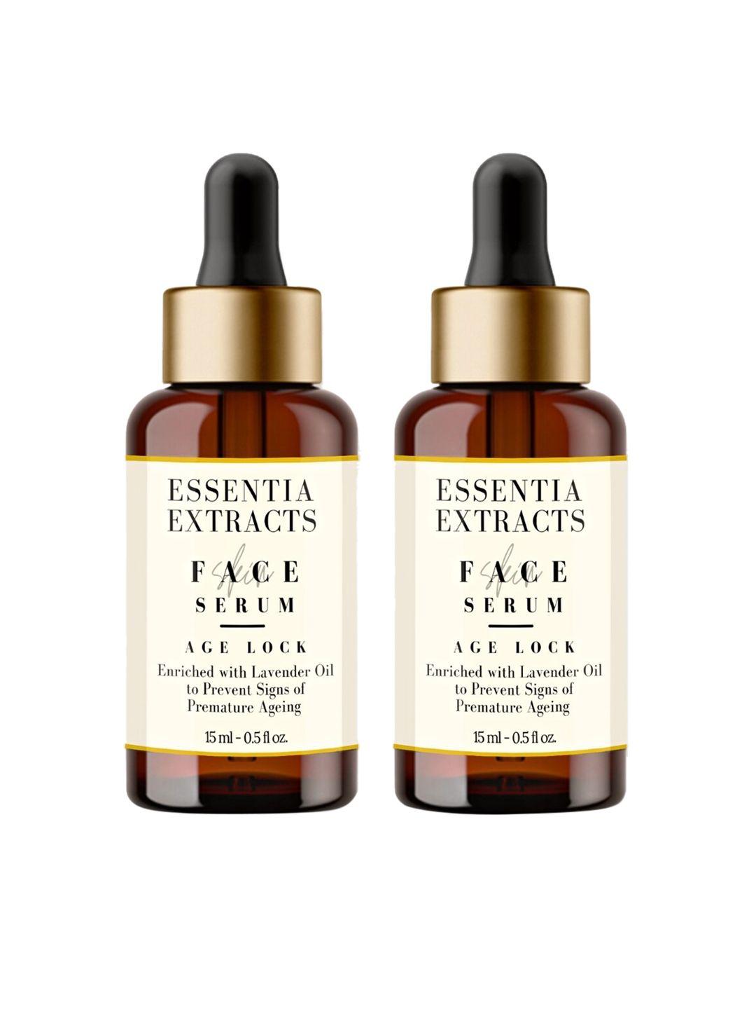 essentia extracts pack of 2 age-lock face serum - prevents premature ageing 15 ml each