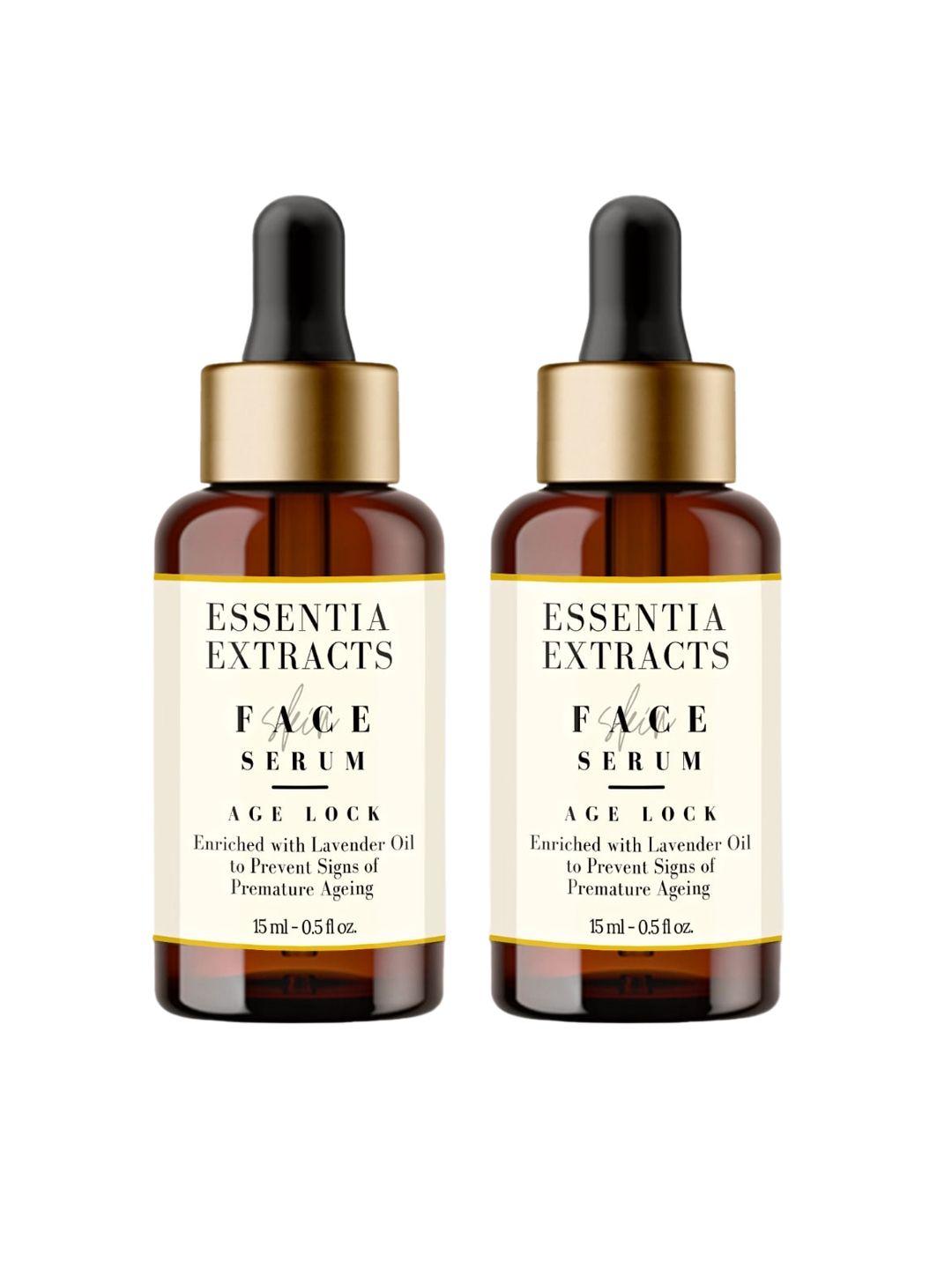 essentia extracts pack of 2 age-lock face serum- prevents premature ageing - 15 ml each