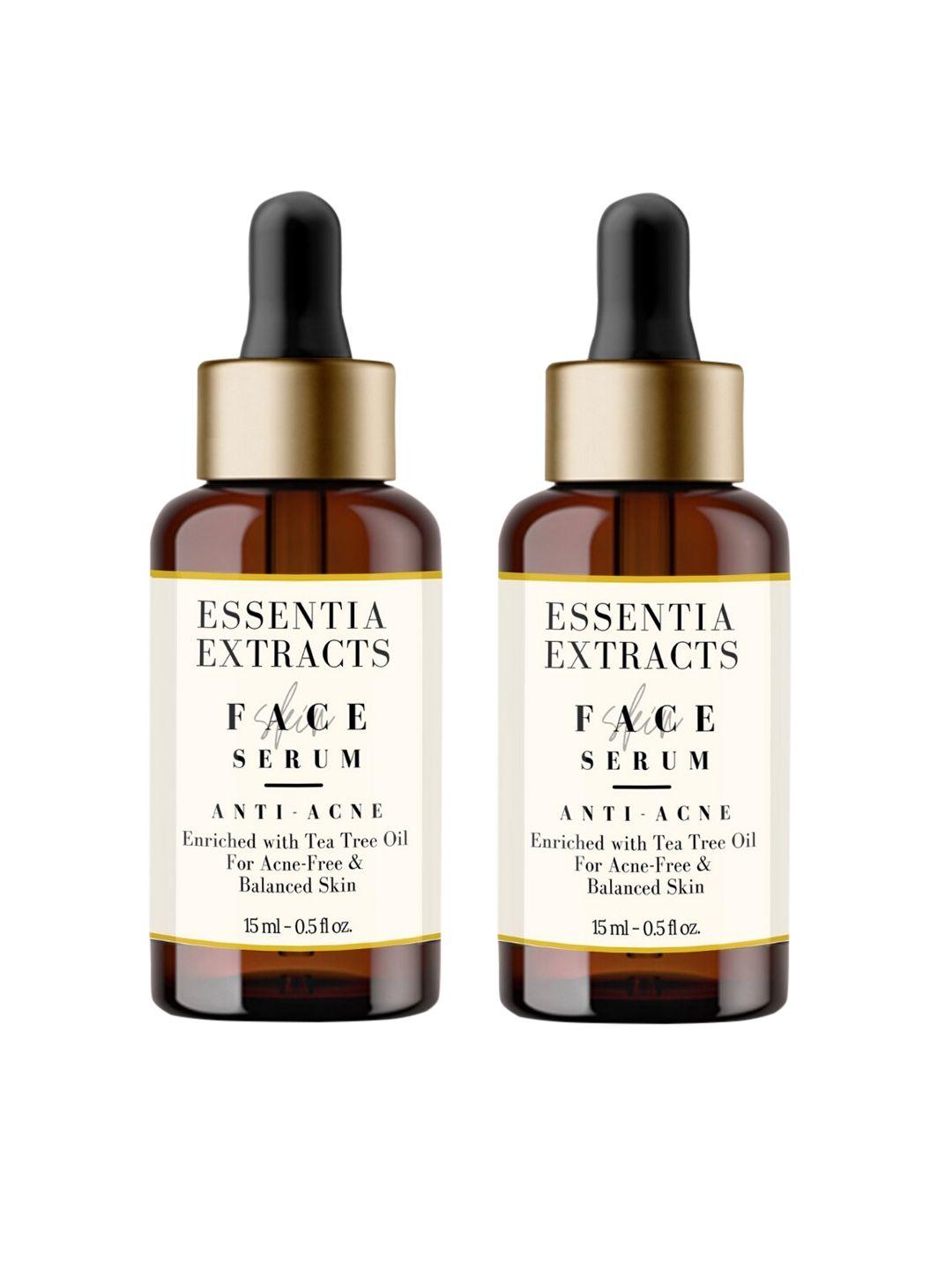 essentia extracts pack of 2 tea tree anti-acne facial serum - 15 ml each