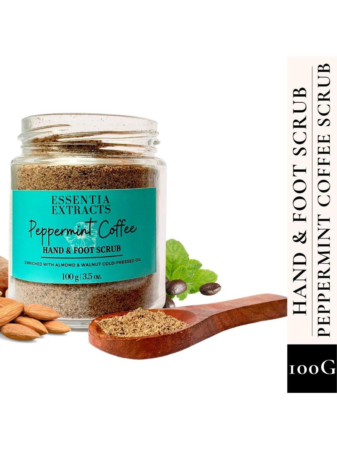 essentia extracts peppermint coffee hand & foot scrub - 100 g