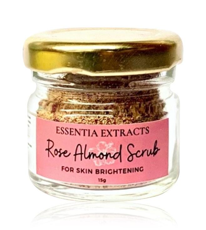 essentia extracts rose almond face & body exfoliating scrub - 15 gm
