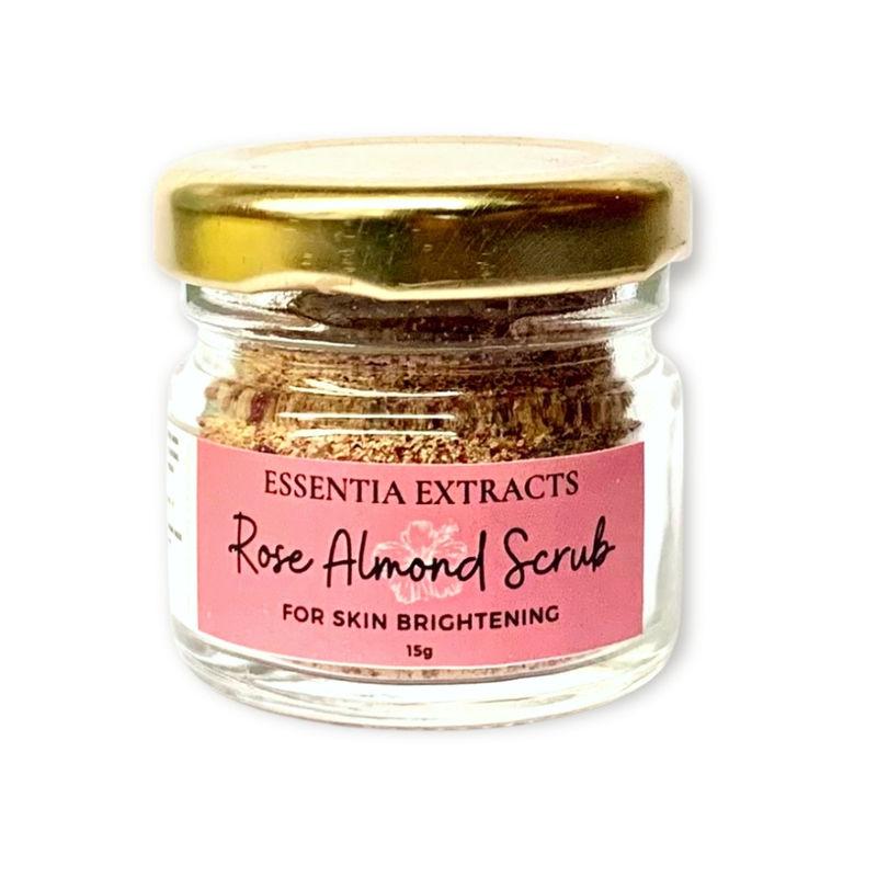 essentia extracts rose almond scrub for skin brightening