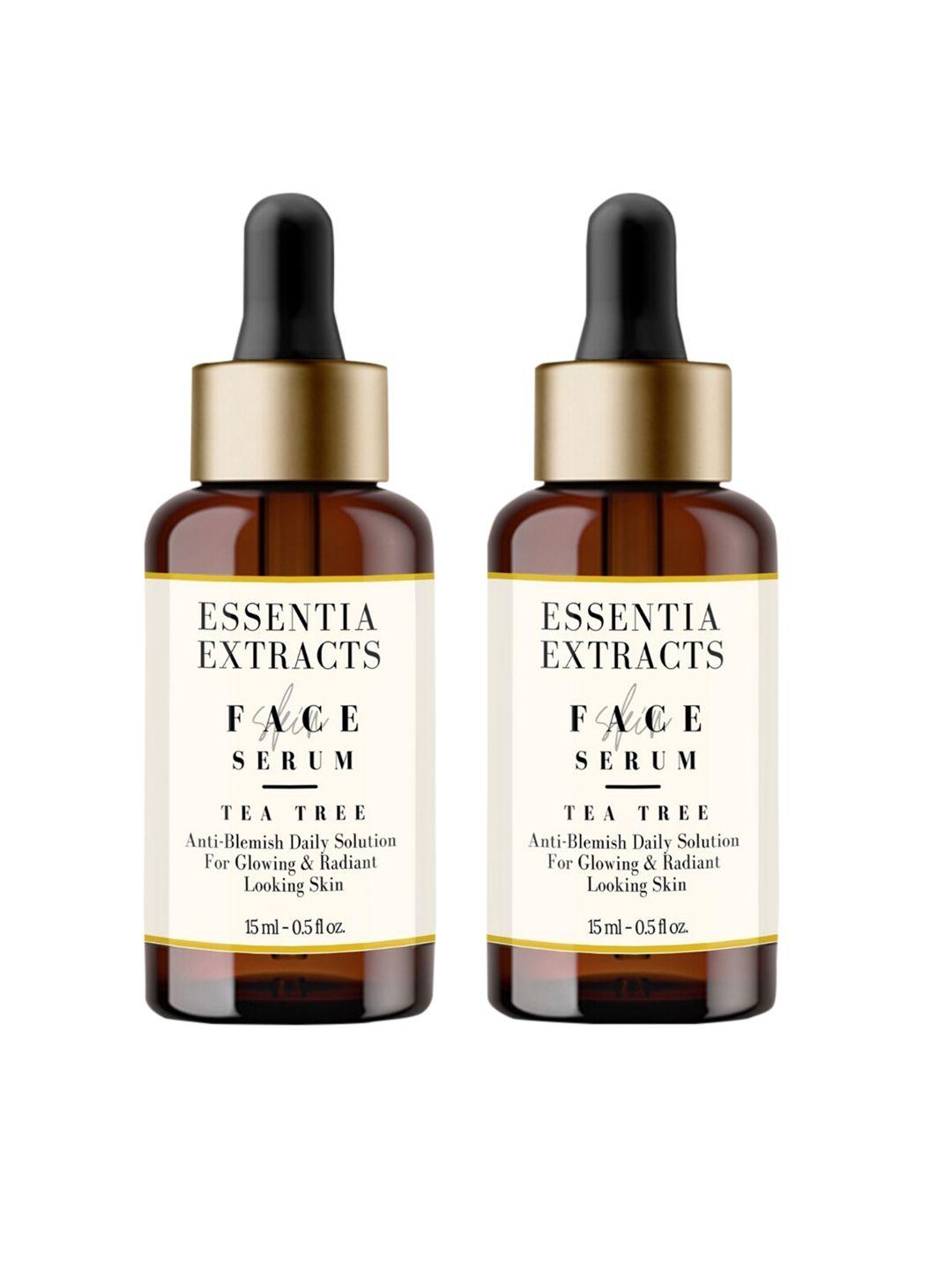 essentia extracts set of 2 tea tree anti-blemish daily face serum 30ml