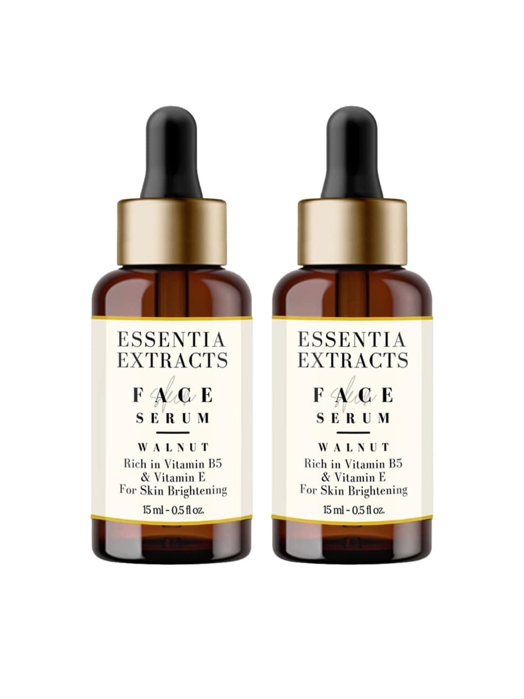 essentia extracts set of 2 walnut skin brightening facial serum 30ml