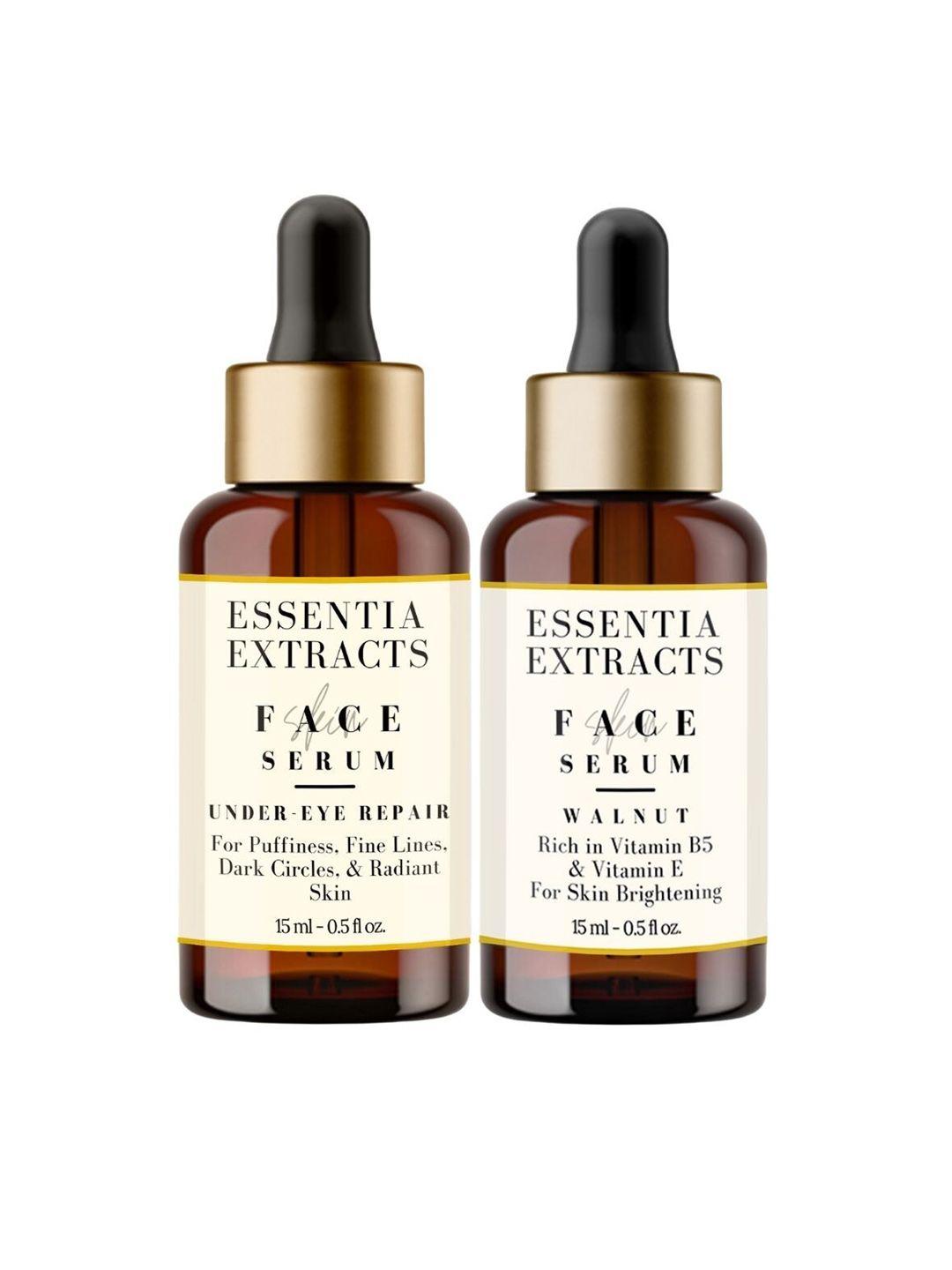 essentia extracts set of walnut & under eye repair face serum - 15 ml each