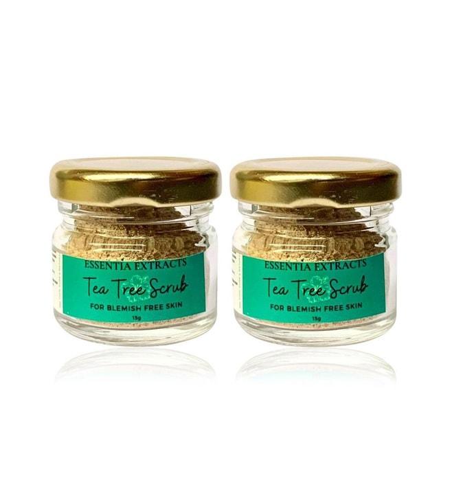 essentia extracts tea tree face & body exfoliating scrub (pack of 2) - 30 gm
