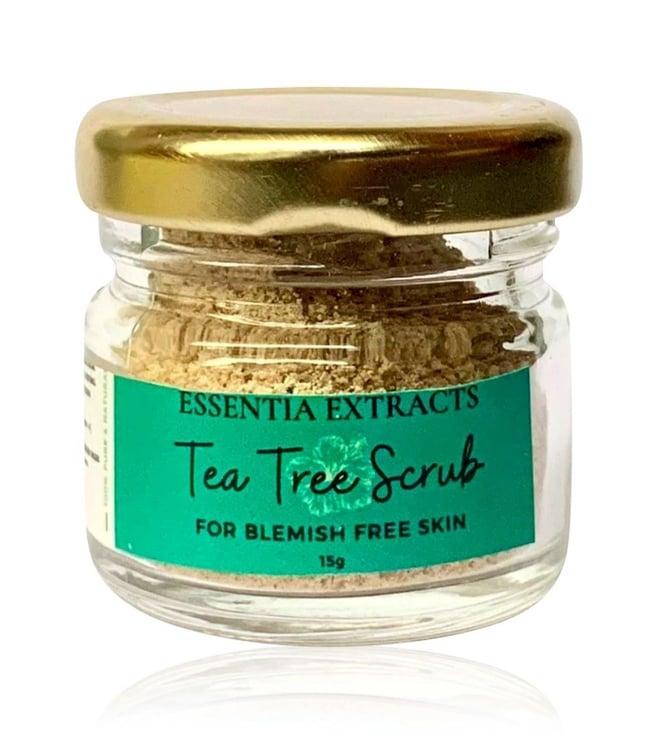 essentia extracts tea tree face & body exfoliating scrub - 15 gm