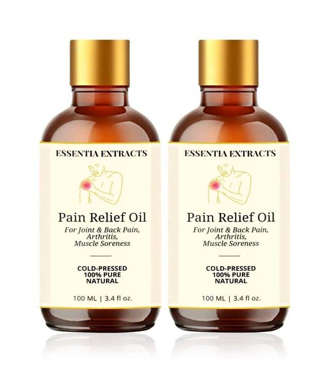 essentia extracts ayurvedic pain relief oil for muscle & joint pain (pack of 2) - 200 ml