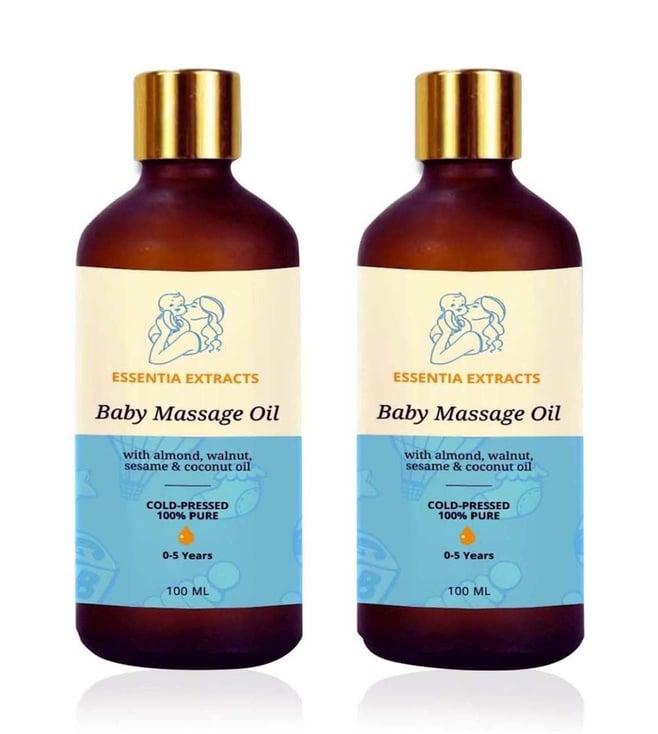 essentia extracts cold-pressed baby massage oils pack of 2 - 200 ml