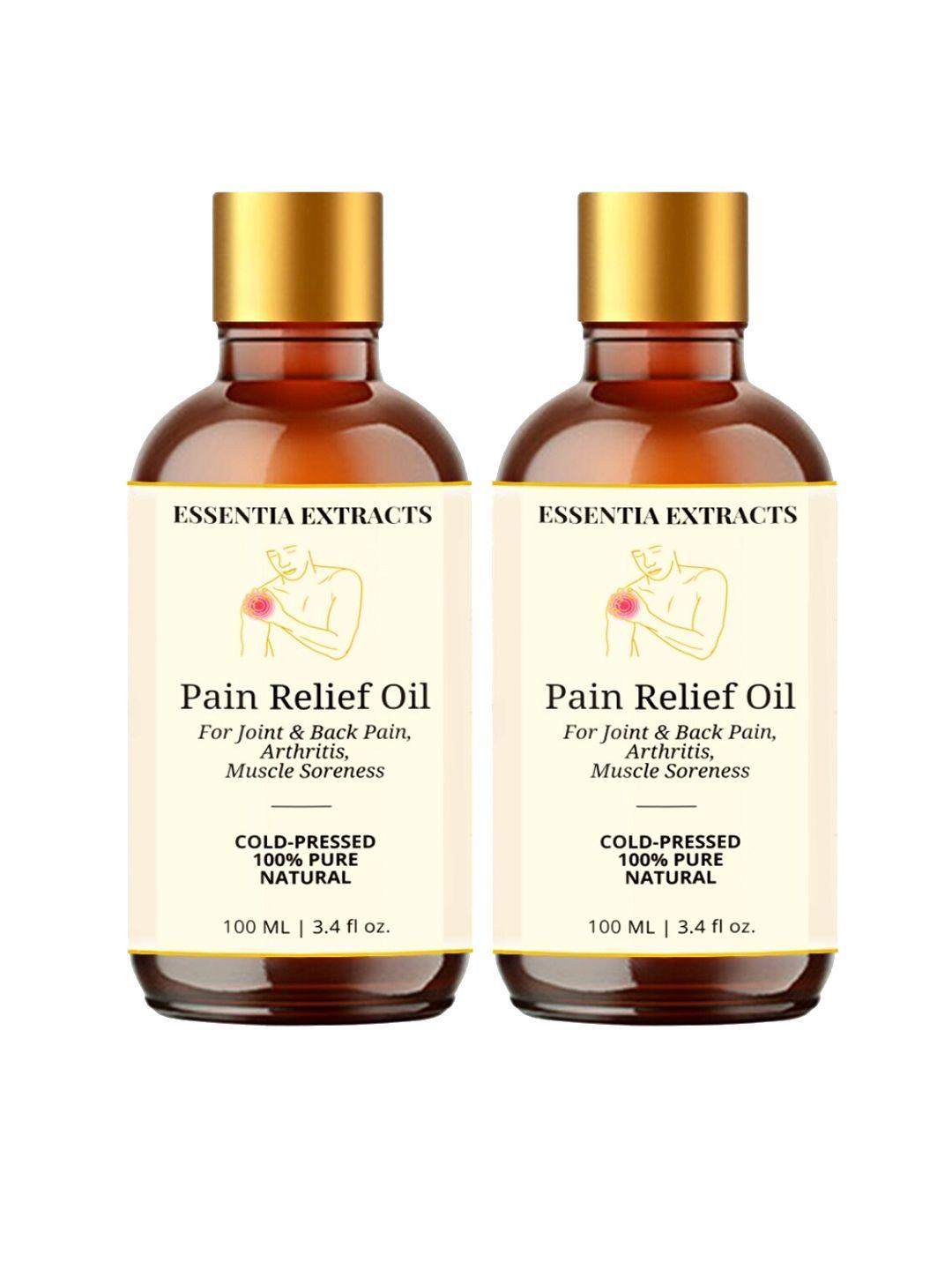 essentia extracts pack of 2 ayurvedic pain relief oil for muscle & joint pain -100ml each