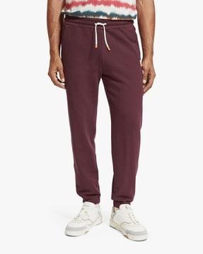 essential badge joggers with drawstring waist