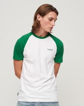 essential logo baseball crew-neck t-shirt