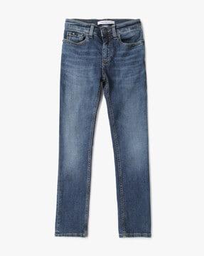 essential slim fit mid-wash jeans