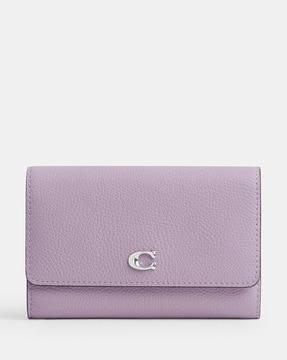 essential colorblock medium flap wallet