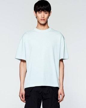 essential drop shoulder cotton reaxed fit t-shirt