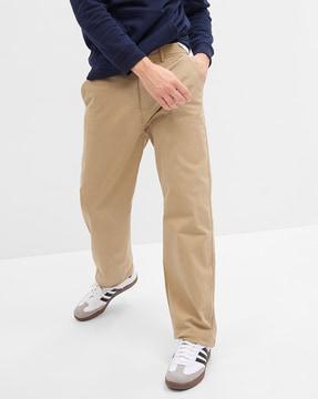 essential flat-front trousers