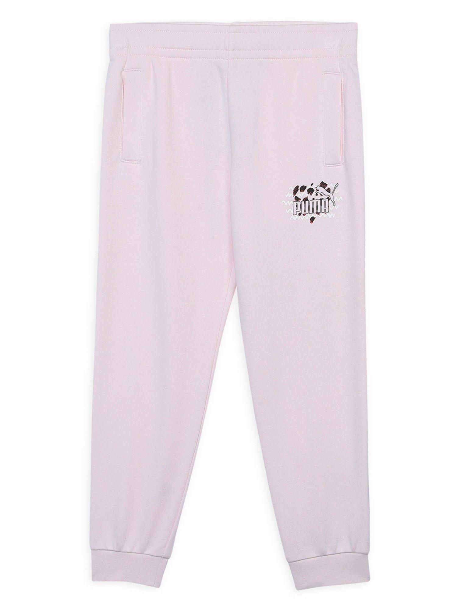 essentials mix match boys pink knitted joggers
