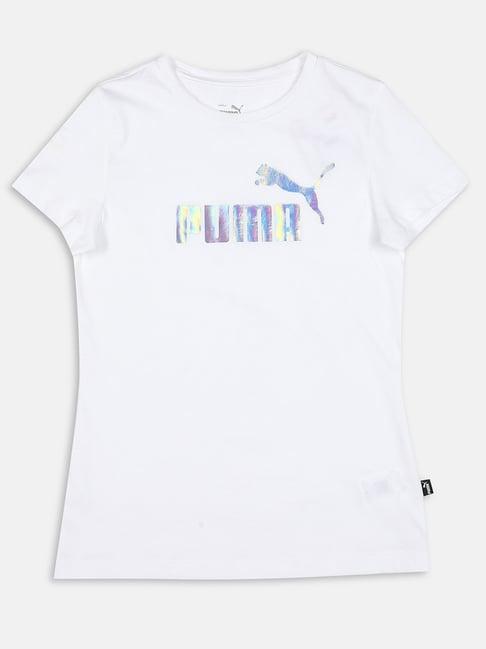 essentials+ nova shine logo tee girl's regular fit t-shirt