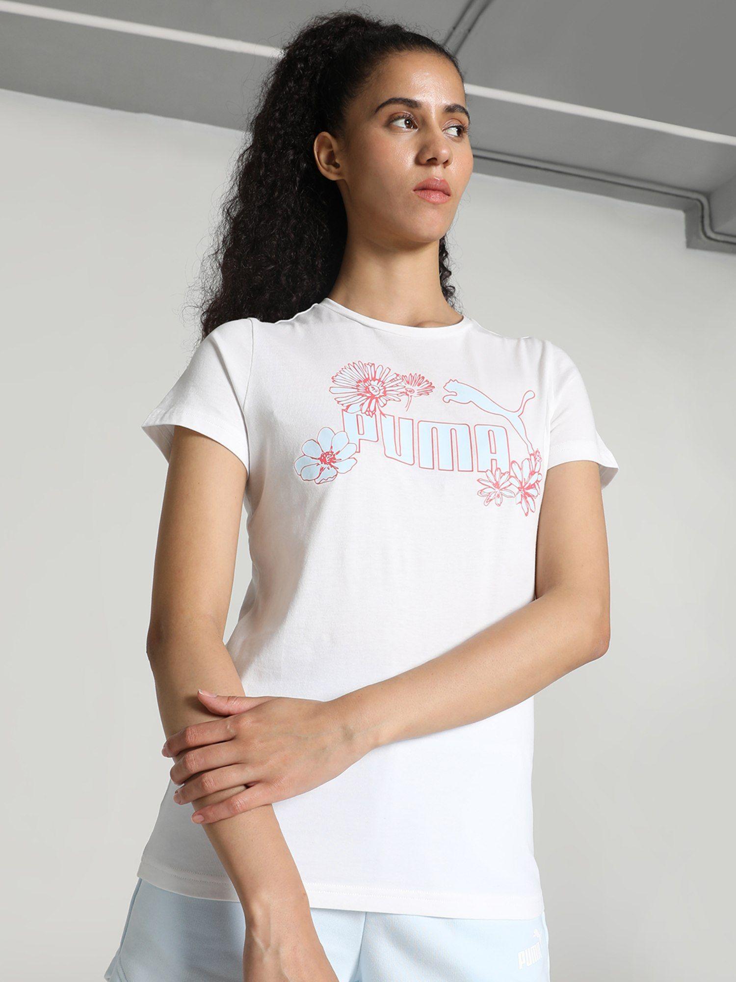 essentials+ graphic women white t-shirt