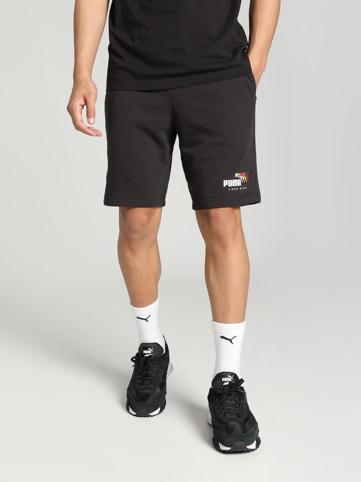 essentials+ love wins mens black shorts