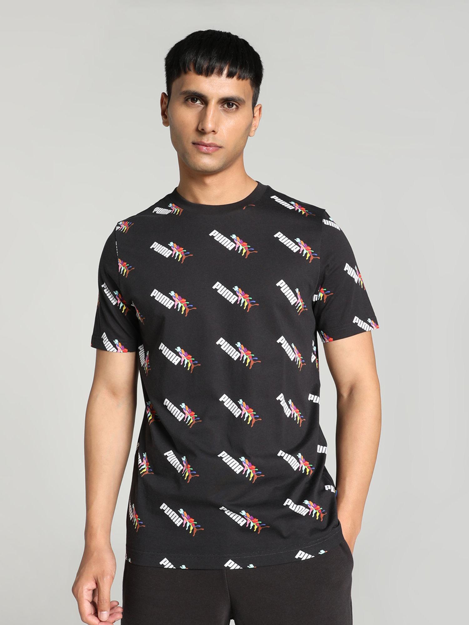 essentials+ love wins mens black t-shirt