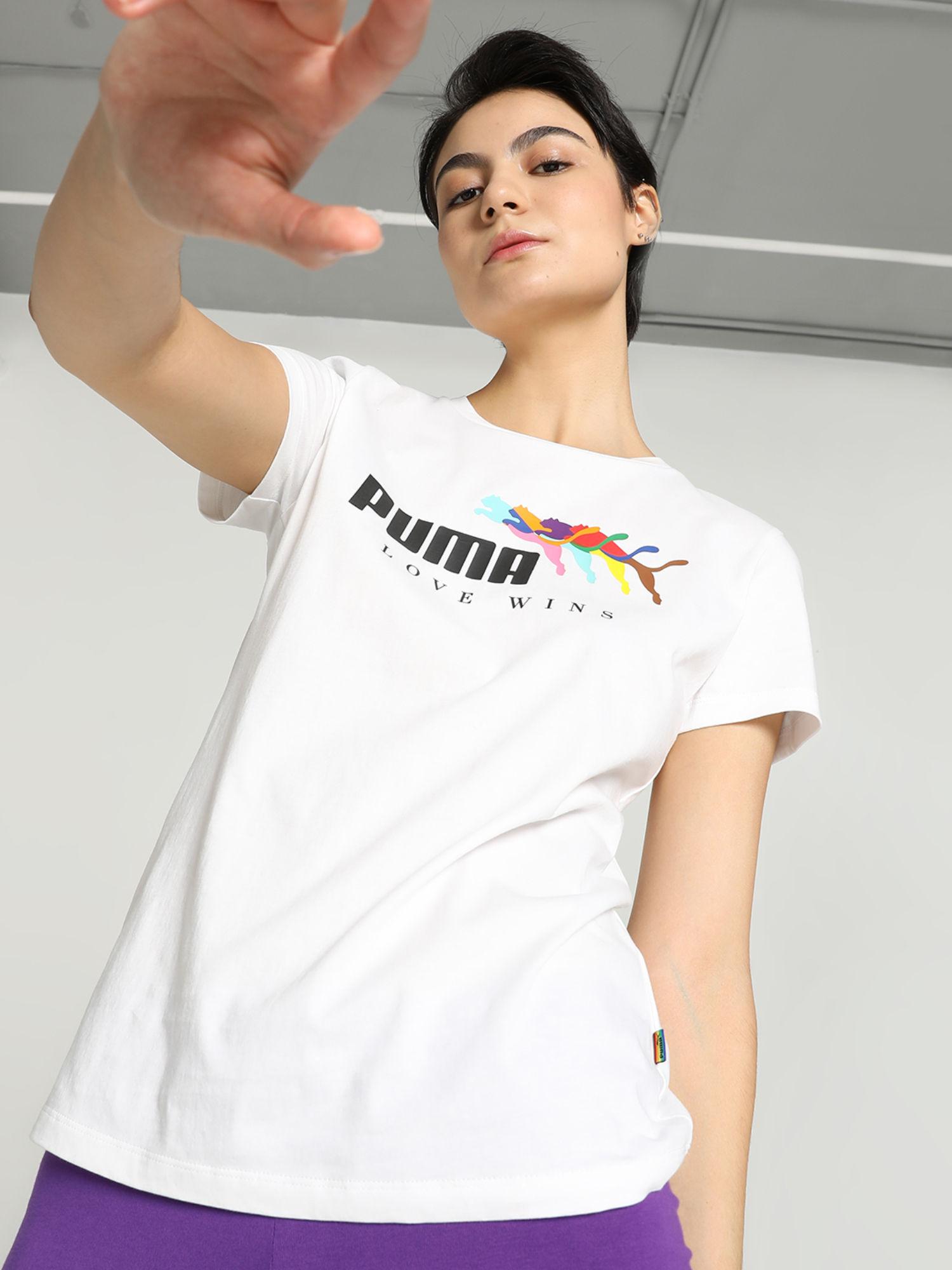 essentials+ love wins women white t-shirt