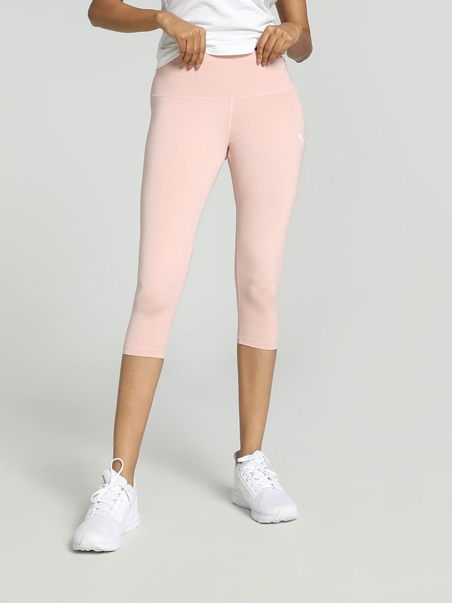 essentials 3/4 th womens pink tights