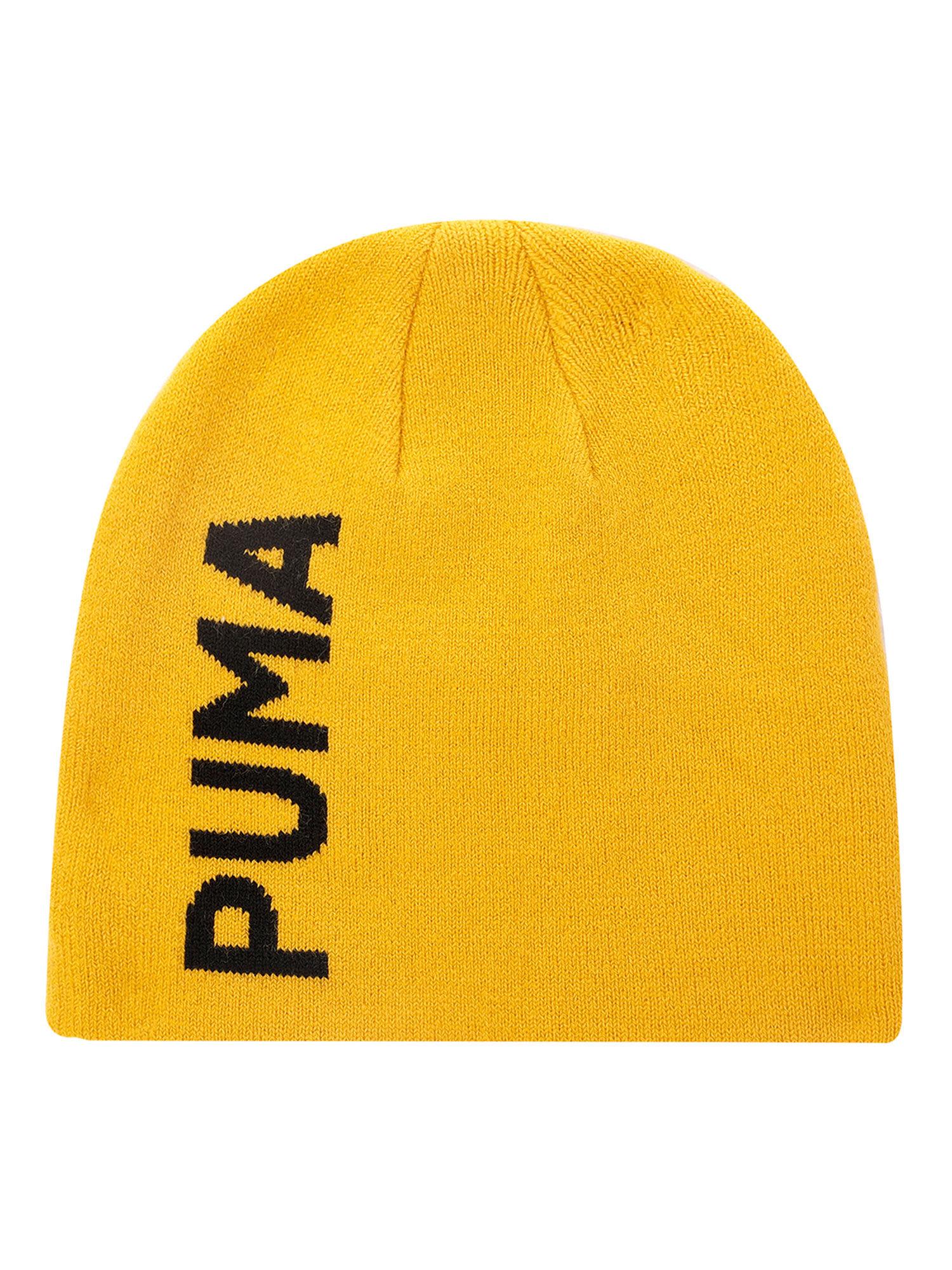 essentials classic unisex yellow cuffless beanie