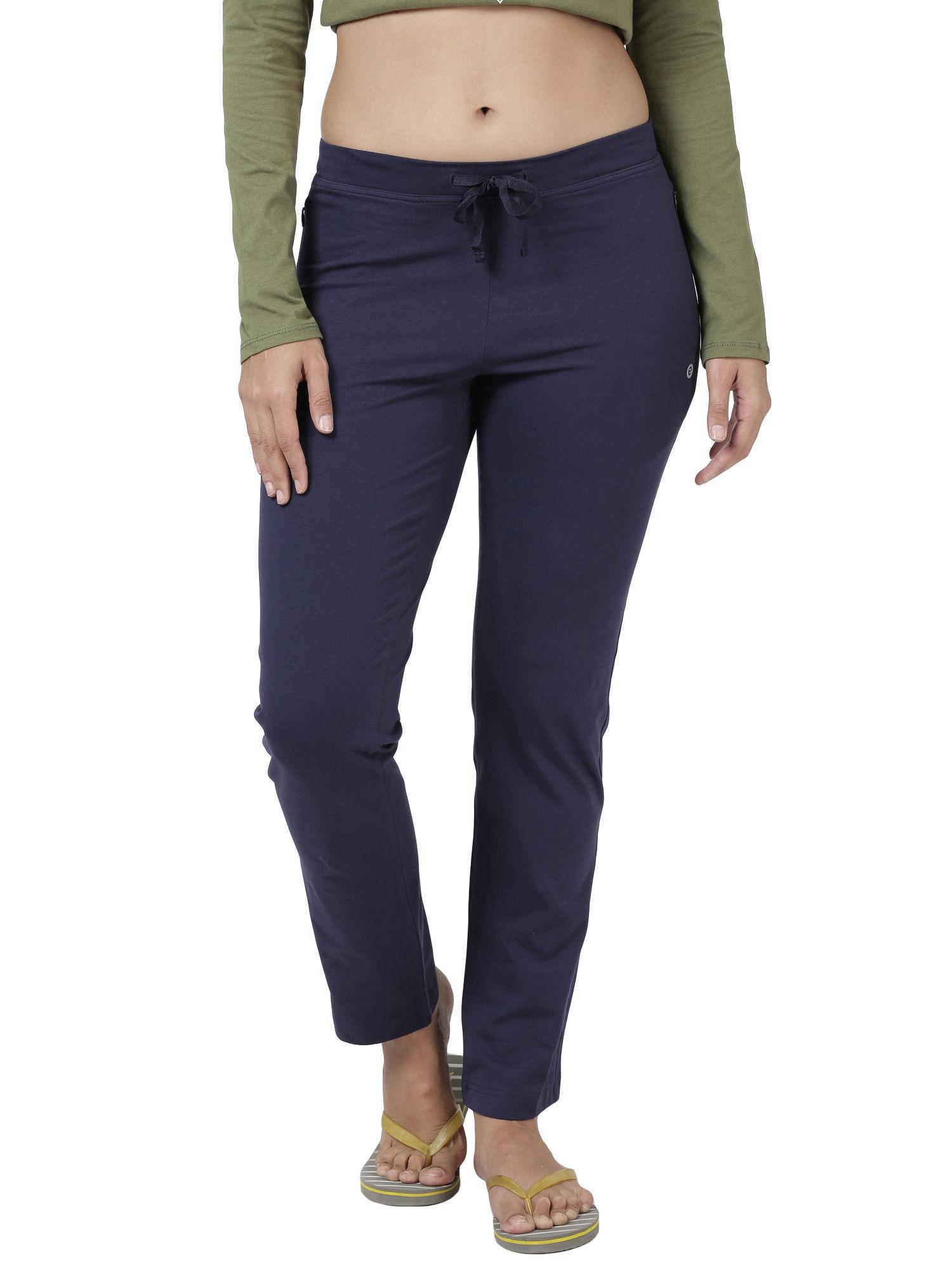 essentials e014 women's cotton lounge pants - navy