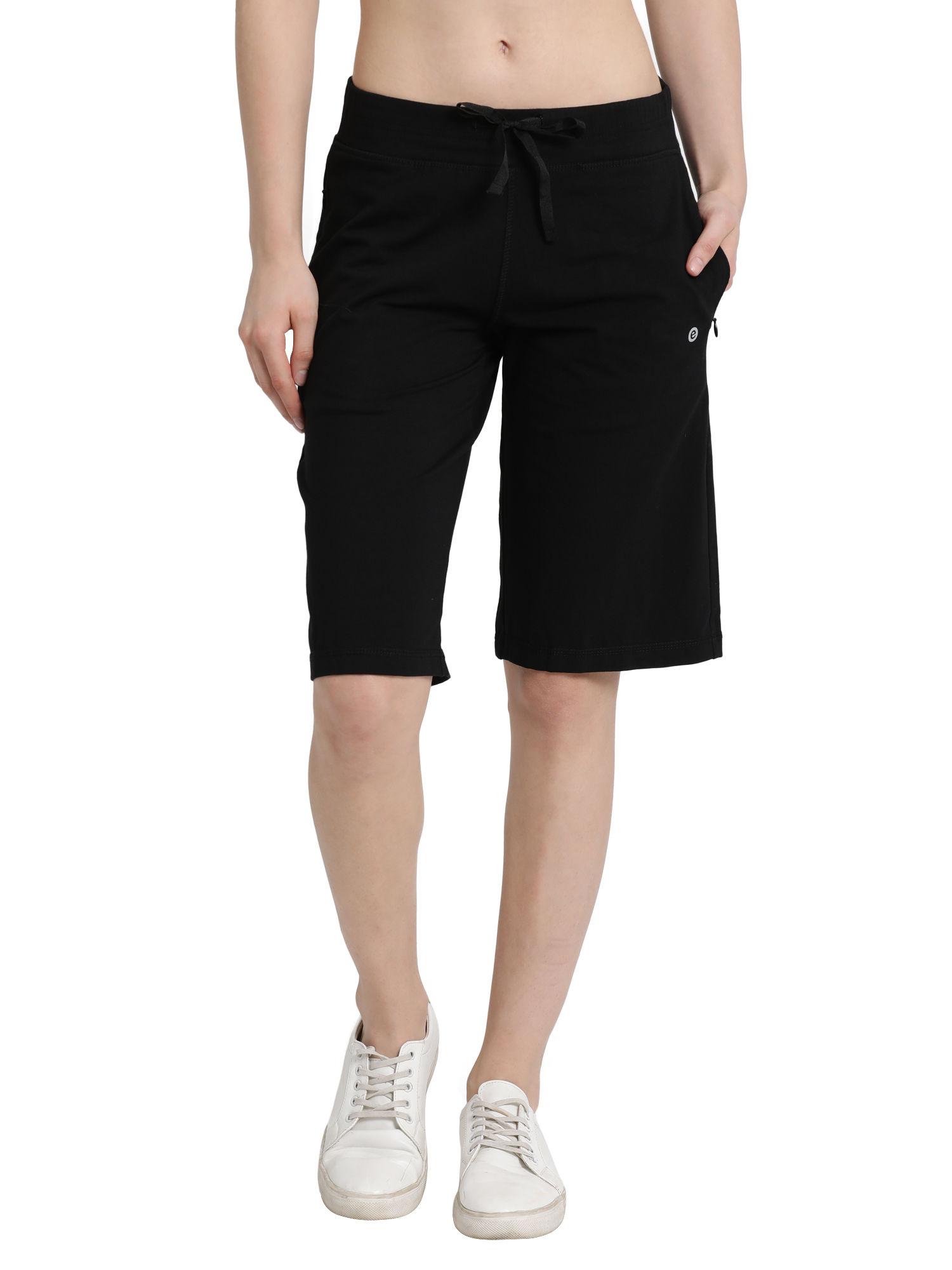 essentials e044 women's city shorts - jet black