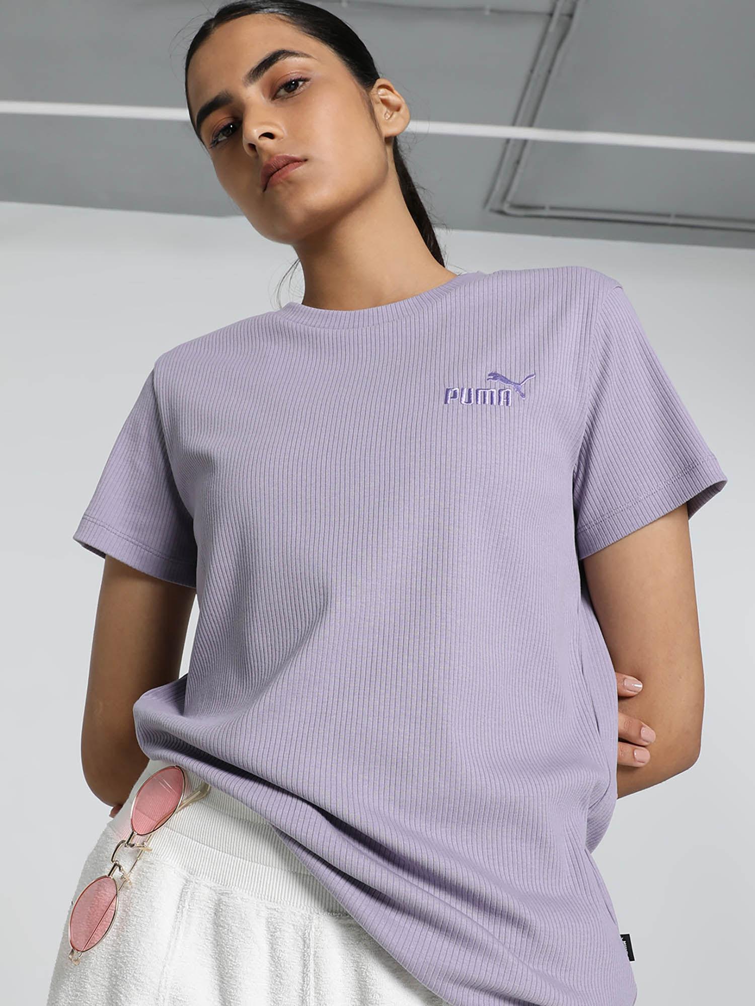 essentials elevated women's purple t-shirt