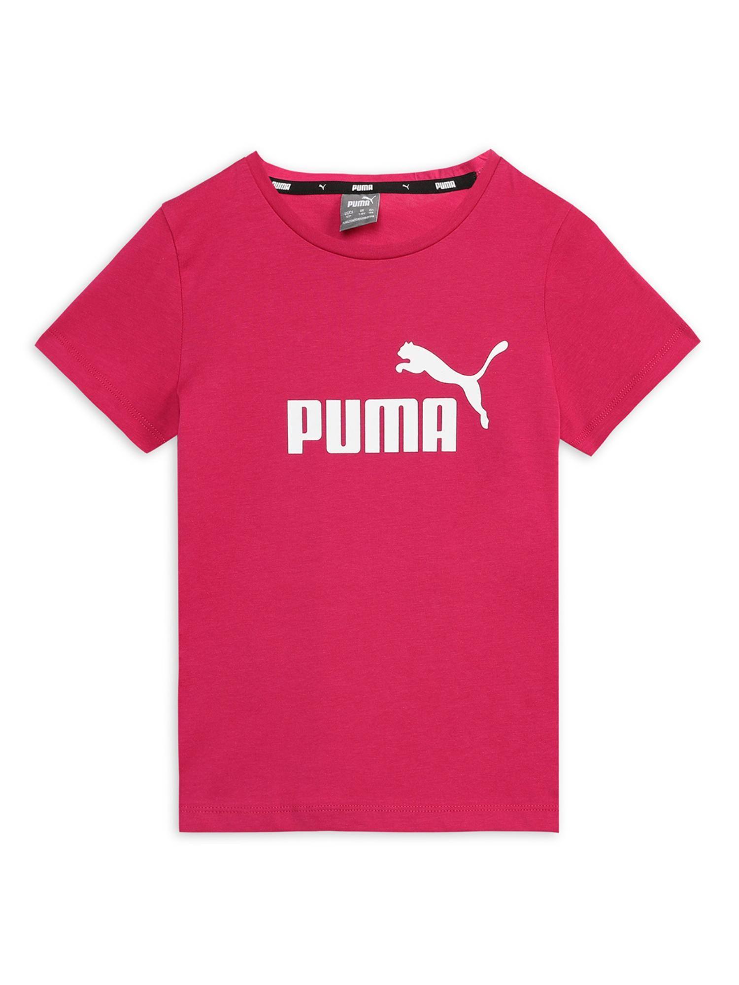 essentials logo girls pink t-shirt