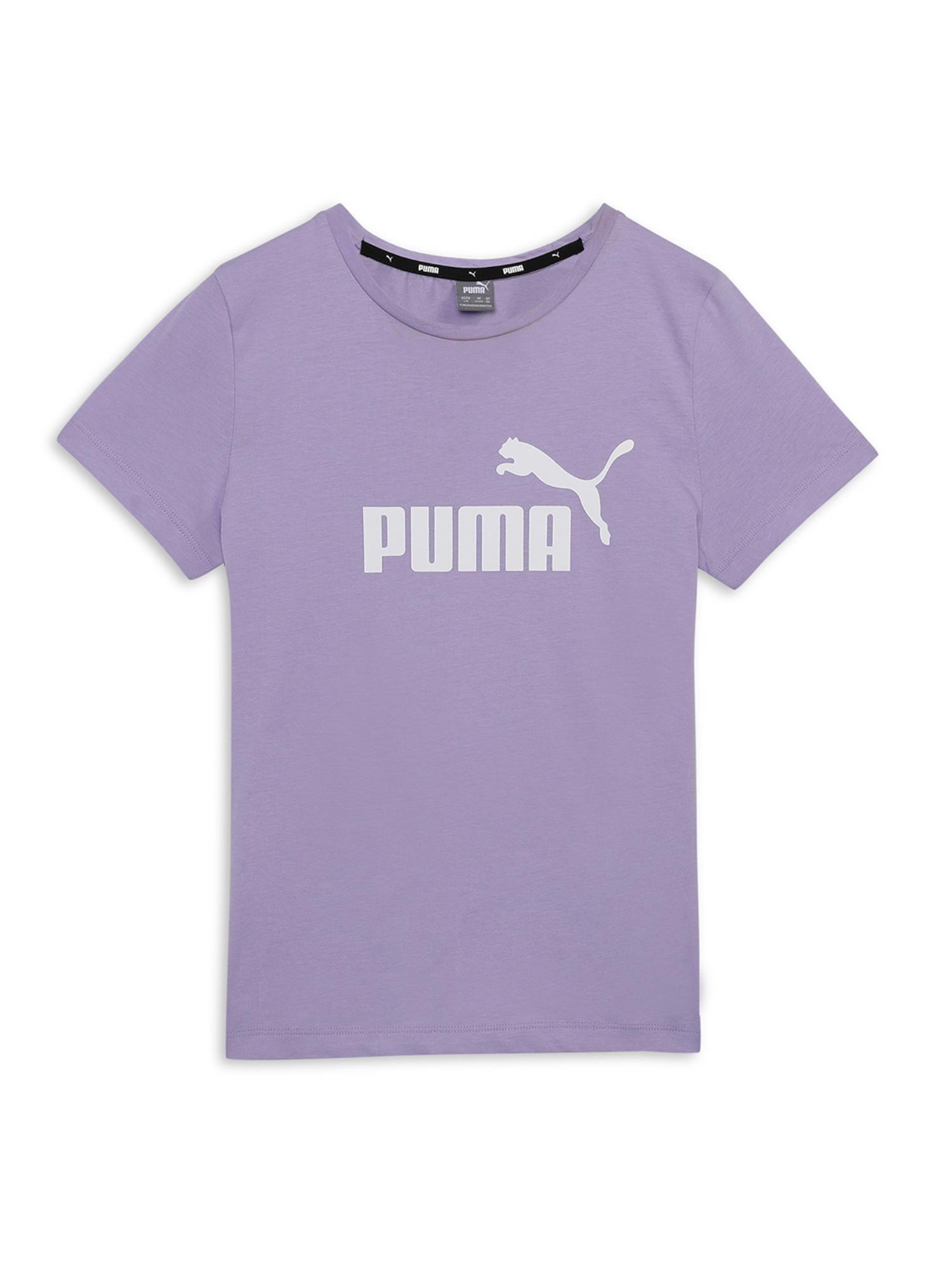 essentials logo girls purple t-shirt