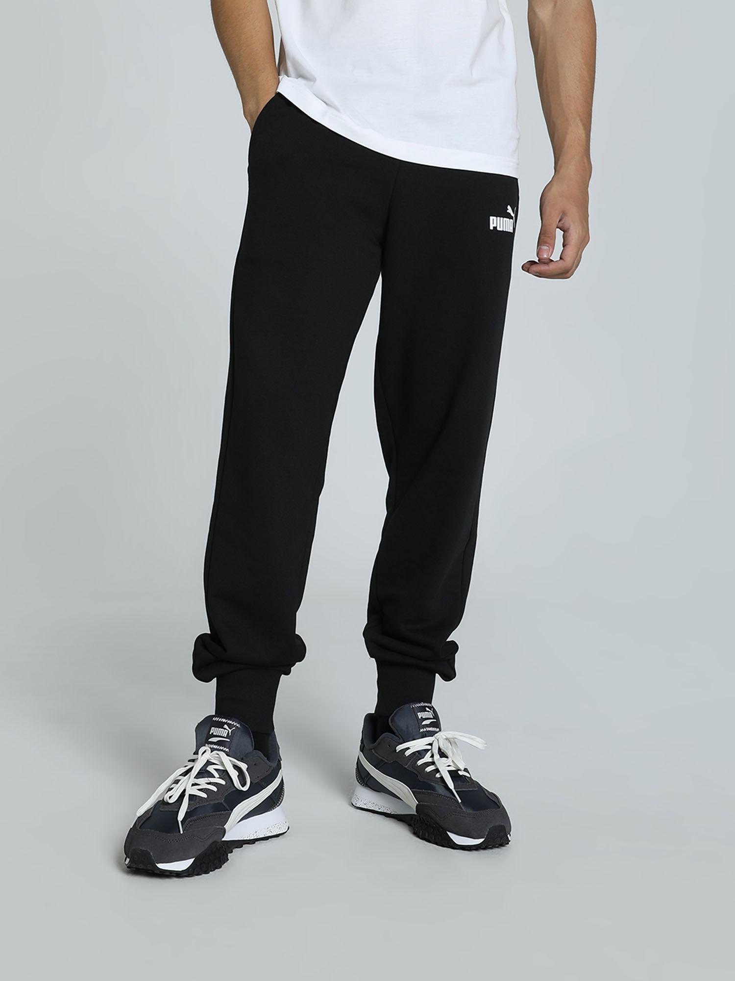 essentials logo tr cl mens black joggers