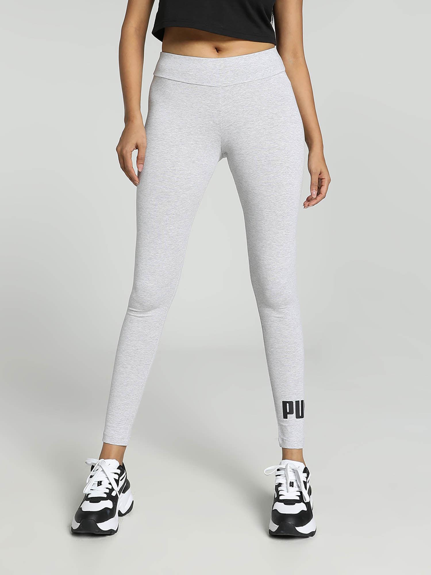 essentials logo women's grey tights