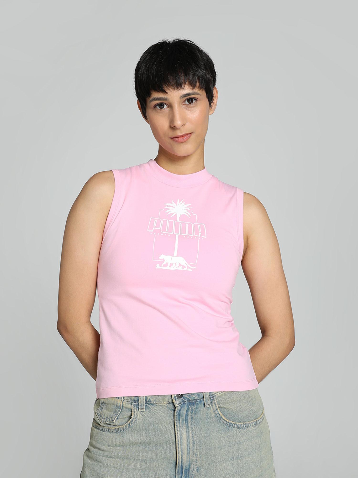 essentials palresort womens pink tanks