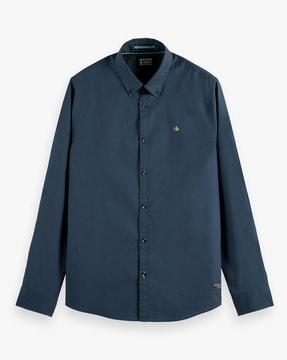 essentials regular fit organic cotton poplin shirt