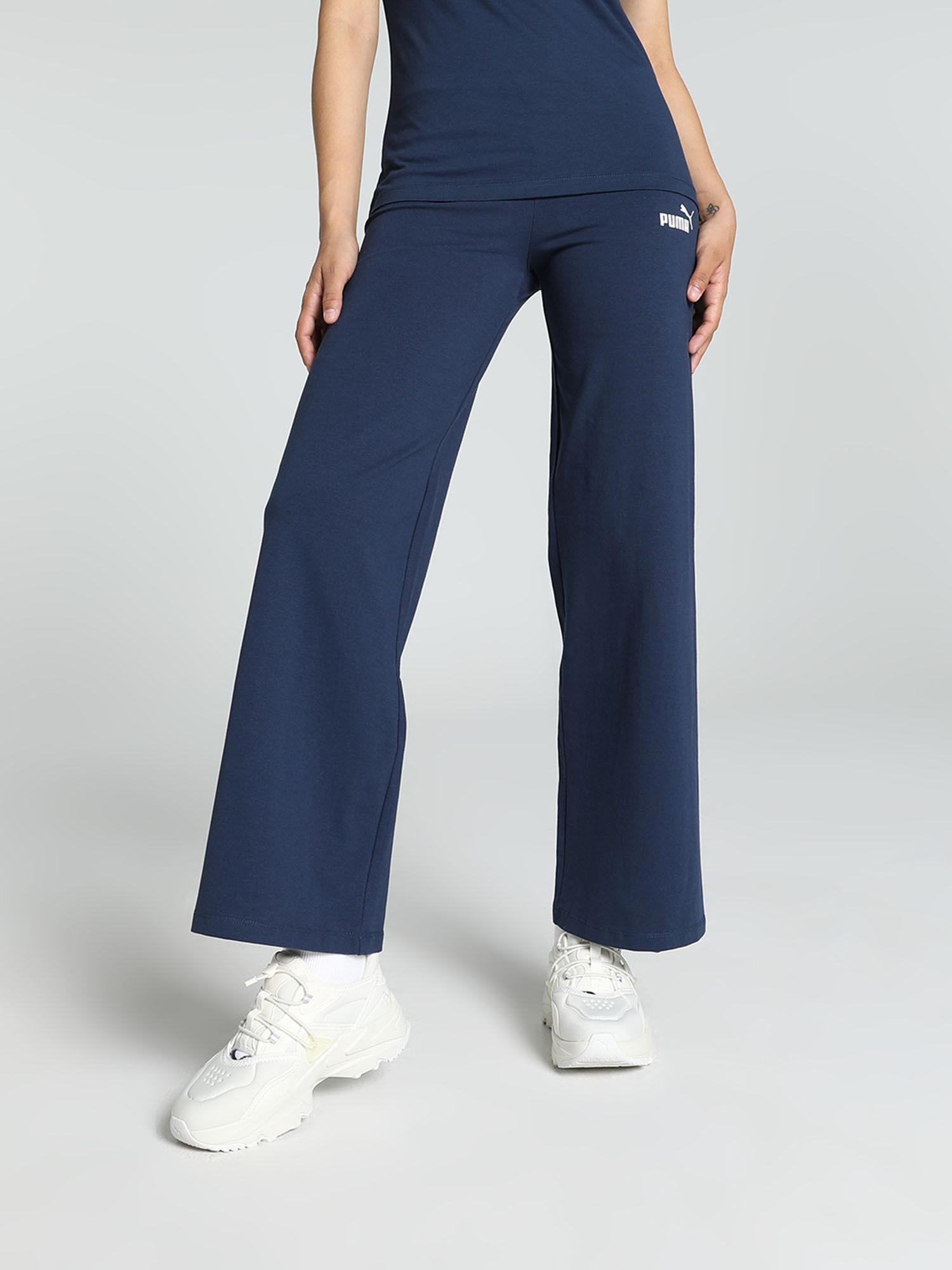 essentials straight womens blue tran pant