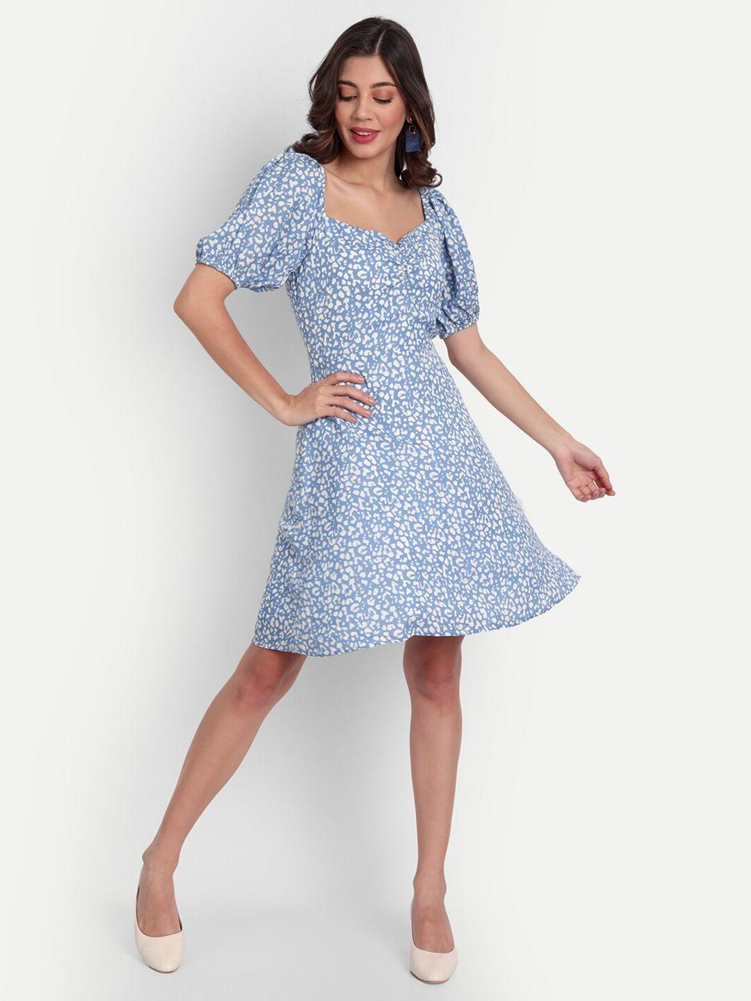 essque blue sweetheart neck empire dress