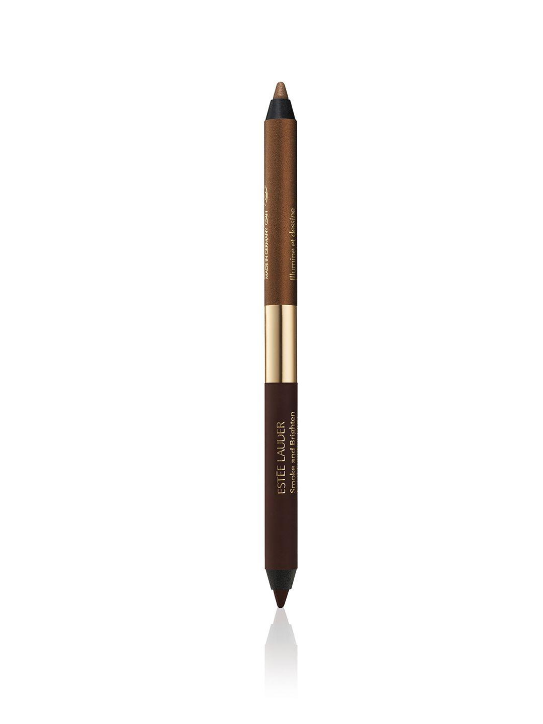 estee lauder smoke & brighten high-impact kajal eyeliner duo 1g-dark chocolate/rich bronze